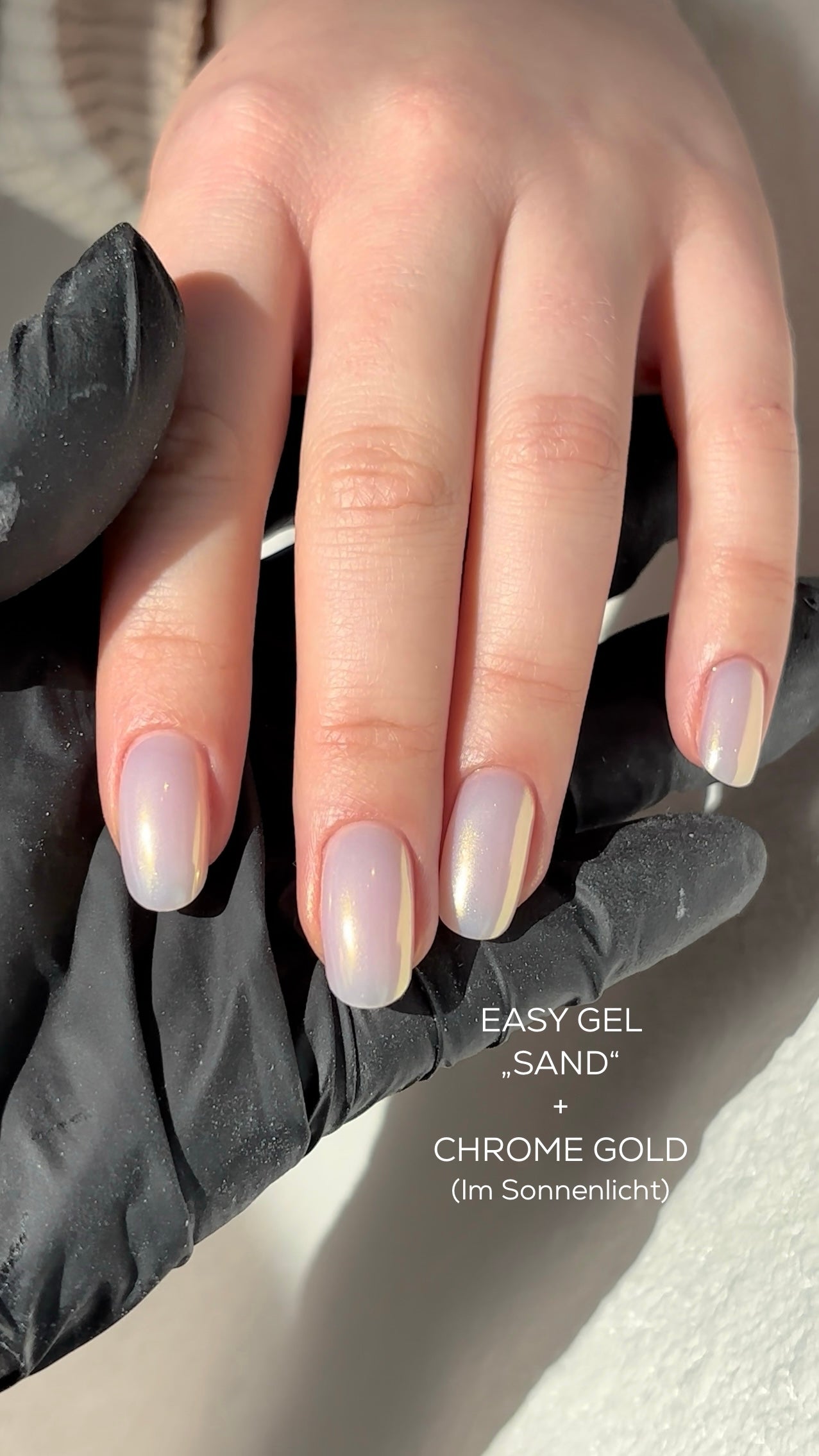 Chrome Pulver „Gold“ passt ideal mit easy gel sand für schöne und stralende nägel